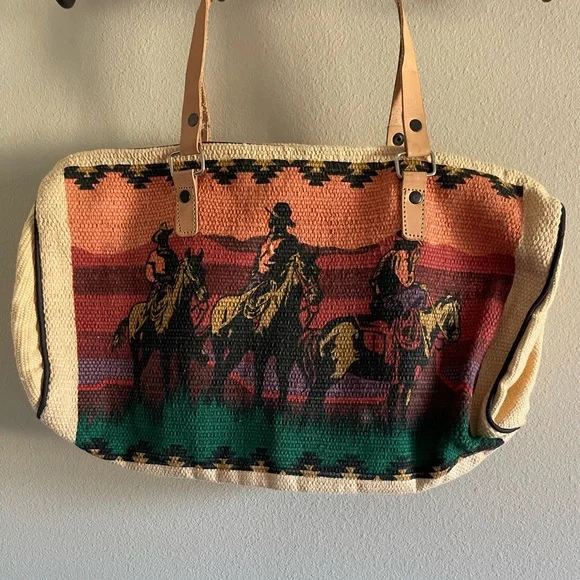 Womens canvas western purse - Picture 1 of 6